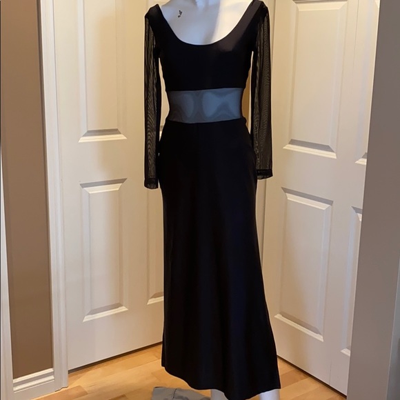 Satin and sheer sexy dress - Picture 2 of 4